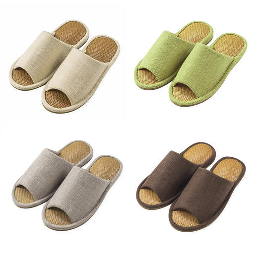 日式无印凉席底拖鞋夏季家居拖鞋 A-4571 商品图0