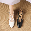 【预售5天】法式复古包头凉鞋女新款夏真皮尖头交叉带中空单鞋低跟小皮鞋LD&7364 商品缩略图2