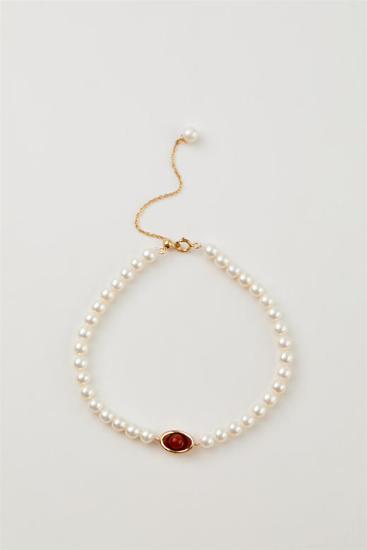 pearl moments珍刻  日富一日（南红元宝） 小元宝4号baby珍珠手链 商品图1