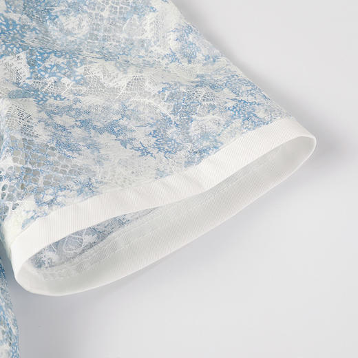 奢姿大码女装2025夏季POLO领气质连衣裙胖妹妹印花设计时尚裙子9952890466 商品图4