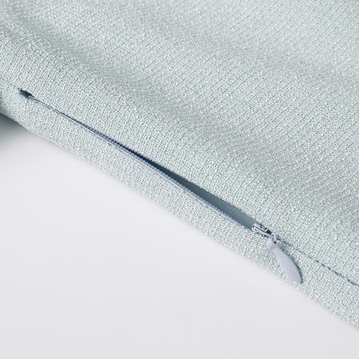 奢姿大码女装2025夏季气质方领小香风连衣裙胖妹妹纽扣时尚裙子9952869745 商品图3