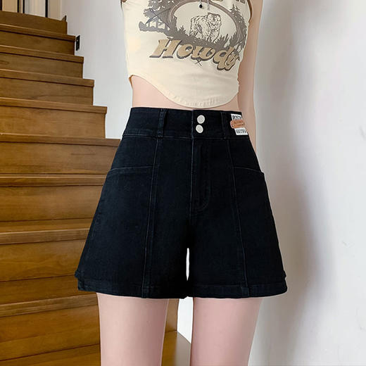 奢姿大码女装2025夏装新款胖妹妹时尚简约百裤子休闲短款牛仔裤9352560588 商品图3