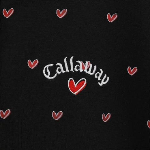 Callaway卡拉威高尔夫女士爱心系列满印lo go短袖衬衫弹力 商品图14
