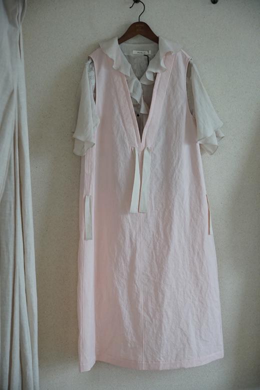 (7折) SUSURI 绑带V领无袖背心连衣裙 商品图4