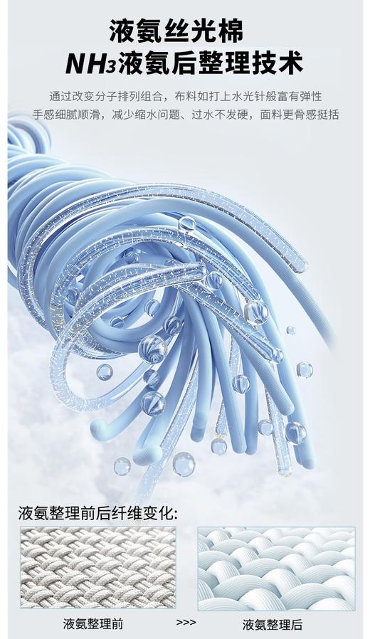 男士高级A类双面液氨丝光棉抗菌长袖春透气体恤男 商品图5