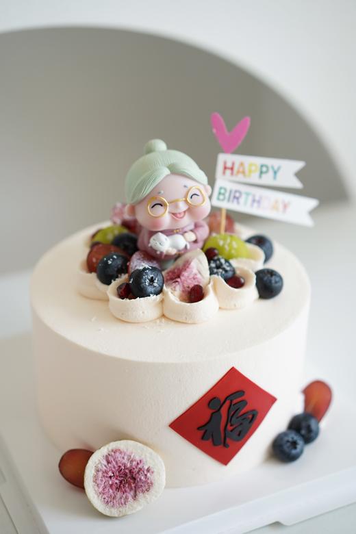 祝寿奶油蛋糕 | 鲜果原味奶油 - 福到爱来 商品图2