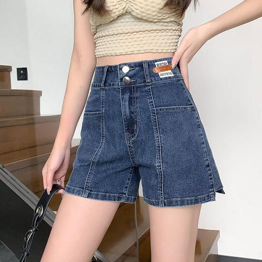奢姿大码女装2025夏装新款胖妹妹时尚简约百裤子休闲短款牛仔裤9352560588 商品图1