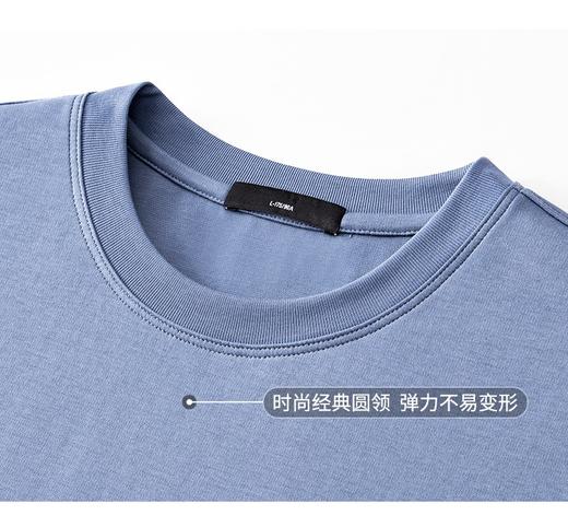 男士高级A类双面液氨丝光棉抗菌长袖春透气体恤男 商品图8