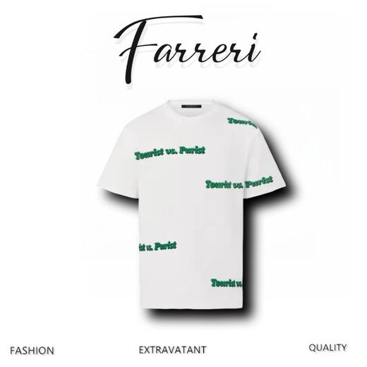 驴家 白绿标语图案短袖 商品图0