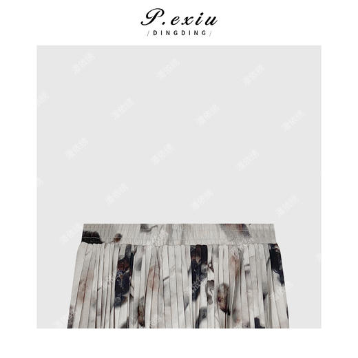 03-4潘依绣丁丁宠粉【云烟成雨】人丝法式优雅气质半身碎花裙 W-63021 商品图2