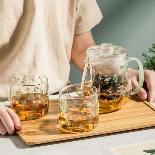 小草苓玻璃壶茶杯 商品图2