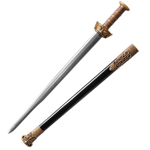 蜀王剑 花纹钢宝剑 龙泉沈广隆宝剑 传统剑 礼品剑收藏剑 未开刃 商品图5