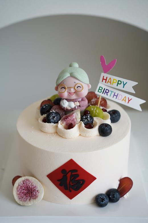 祝寿奶油蛋糕 | 鲜果原味奶油 - 福到爱来 商品图3