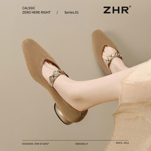 ZHR则则法式复古玛丽珍鞋女2025新款春季百搭通勤鞋低跟气质单鞋 商品图9