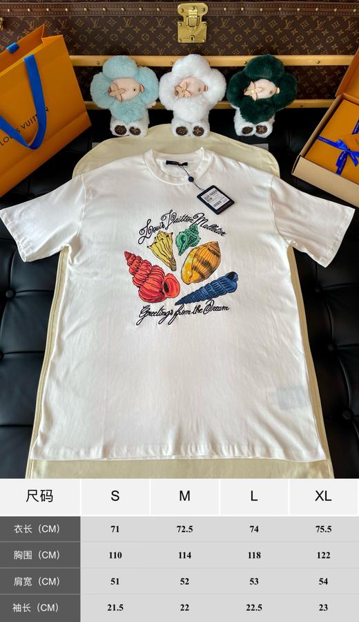 驴家 贝壳草字印花短袖 商品图1