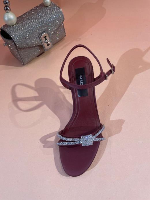 Westory2025年经典圆头高跟凉鞋自带优雅气质一字带凉鞋W25BG62181 商品图5