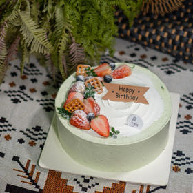 8寸抹茶和风日丽 乳脂奶油+日本宇治抹茶