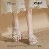 ZHR则则蝴蝶水钻平底凉鞋女鞋2025新款时髦舒适透气耐穿百搭拖鞋 商品缩略图5