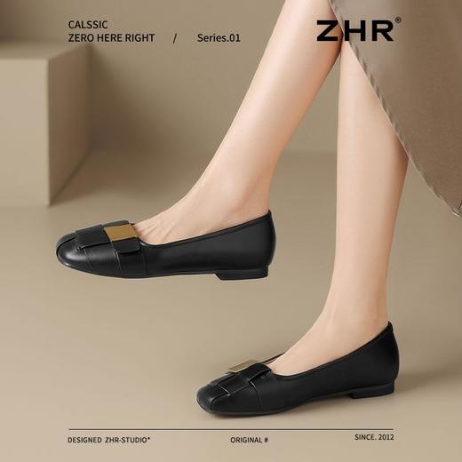ZHR则则复古浅口单鞋2025新款轻便超软女鞋一脚蹬平底豆豆鞋通勤 商品图7