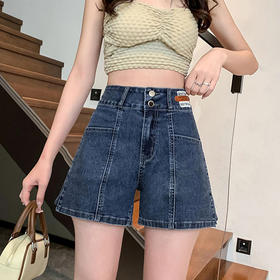 奢姿大码女装2025夏装新款胖妹妹时尚简约百裤子休闲短款牛仔裤9352560588