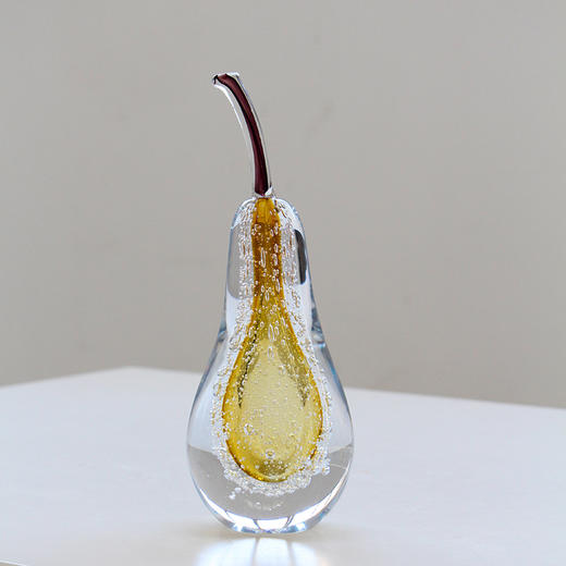 北欧艺术琉璃苹果轻奢装饰客厅创意梨个性酒柜玄关桌面大气摆件 商品图1