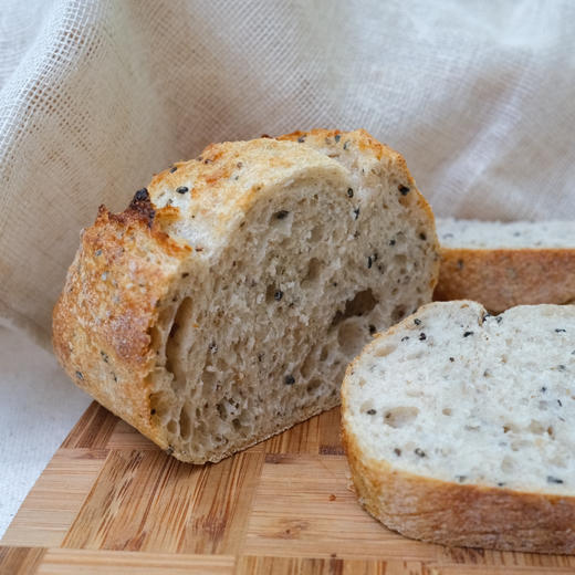 黑芝麻奇亚籽欧包Black sesame chiaseed artisanal bread 商品图2