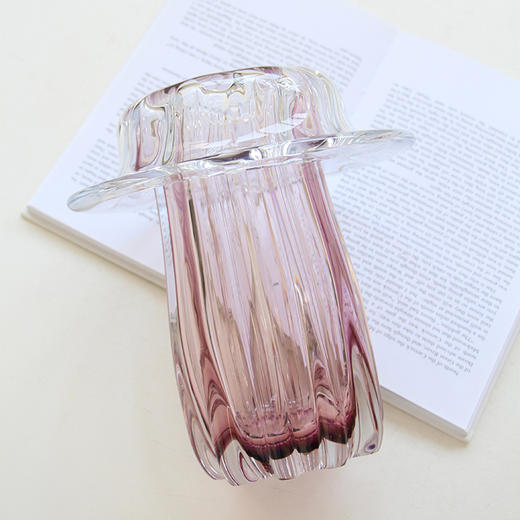 创意简约现代卷边口琉璃花瓶高级艺术感家居套组花盆果盘茶几摆件 商品图7