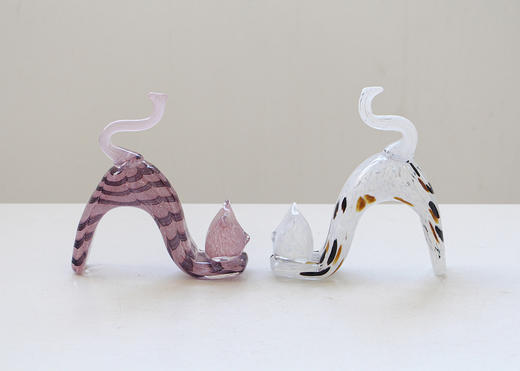 北欧艺术琉璃小花猫轻奢装饰客厅创意猫个性酒柜玄关桌面大气摆件 商品图6