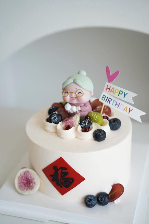 祝寿奶油蛋糕 | 鲜果原味奶油 - 福到爱来 商品图1