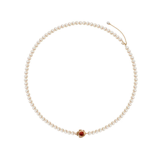 pearl moments珍刻  年年有鱼（南红小鱼） 小鱼儿4号baby珍珠项链 商品图0