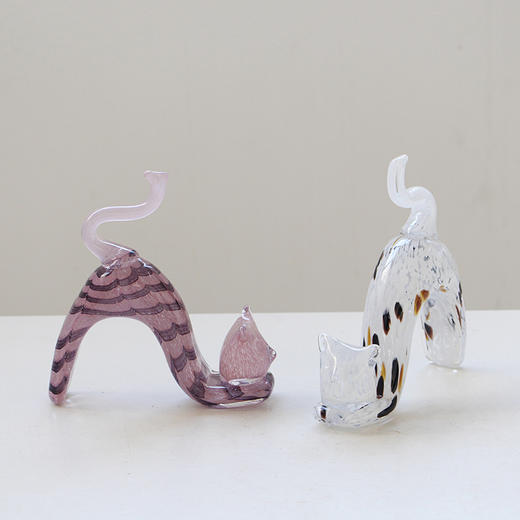 北欧艺术琉璃小花猫轻奢装饰客厅创意猫个性酒柜玄关桌面大气摆件 商品图8