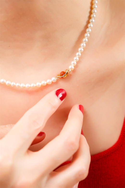 pearl moments珍刻  日富一日（南红元宝） 小元宝4号baby珍珠项链 商品图8