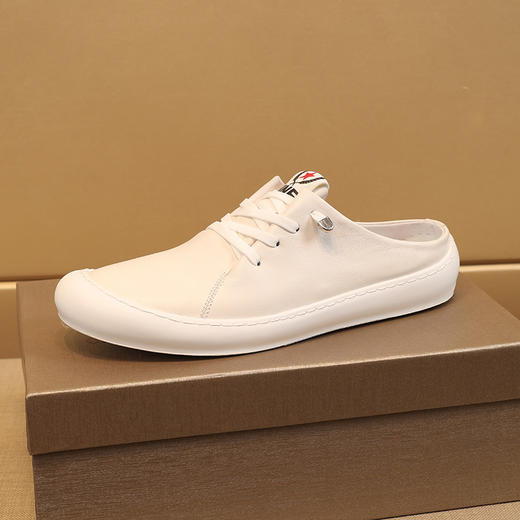 夏季时尚休闲新款拖鞋软皮软底包头百搭半拖鞋无后跟豆豆鞋子男 商品图5