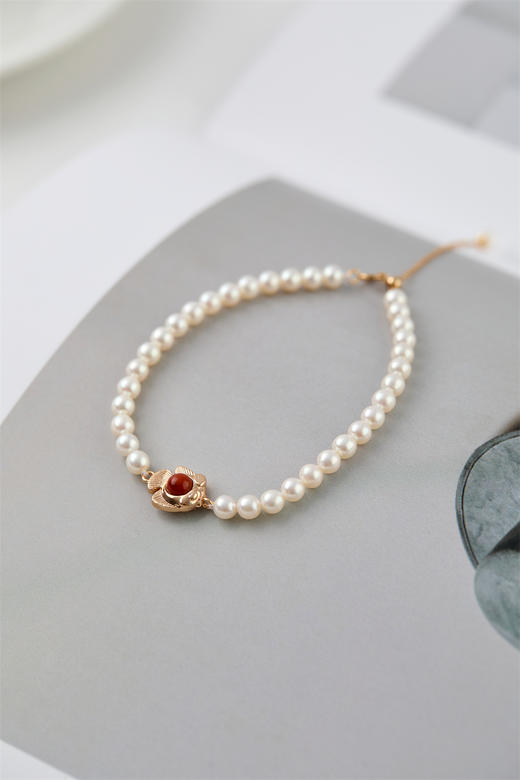 pearl moments珍刻  年年有鱼（南红小鱼） 小鱼儿4号baby珍珠项链 商品图7