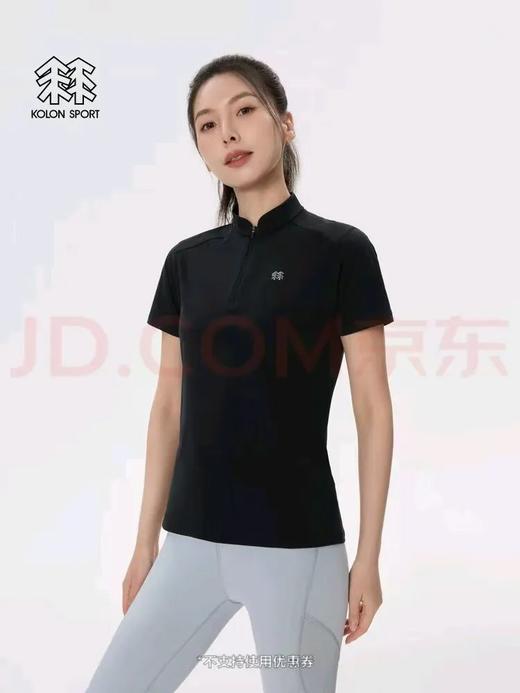 可隆女士半拉链短袖吸湿速干T恤 商品图1