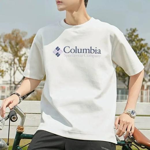 哥伦比亚户外男女运动舒适旅行肌理感短袖T恤 商品图1