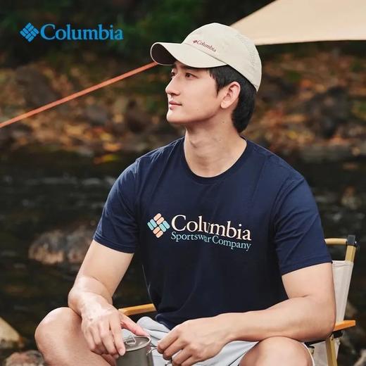 哥伦比亚户外男女运动舒适旅行肌理感短袖T恤 商品图2