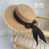 🌸超气质的【法式度假风平顶草帽】！🌈约会度假就戴它！ 明星同款蝴蝶结平顶草帽💯 ✅帽身细密编织，不易变形，挺阔透气 ✅中帽檐设计，显脸小，气质优雅！ 商品缩略图4