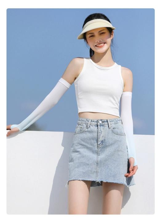 🌈【丽颖同款ins风彩虹渐变防晒冰袖】家人们谁懂啊！！！🌸最近挖到的这款ins 风彩虹渐变☺️冰袖直接美到心巴上💘 走在路上被 3 个小姐姐追着问链接，✨尊嘟假嘟！！！ 商品图4