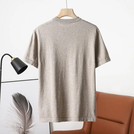 马户牌春夏新款提花针织字母短袖T恤 商品图3