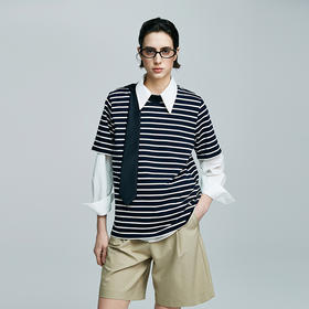 棉仓363601048-初棉条纹T