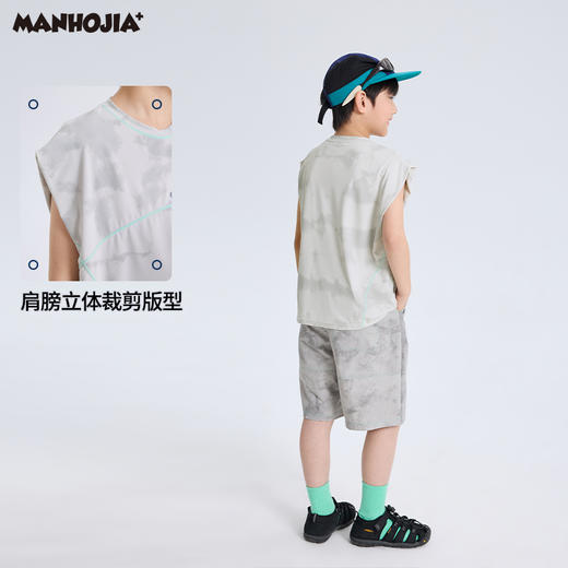 漫画家【渐变冰皮衣】城市轻户外运动透气渐变扎染感网眼冰皮背心 商品图2