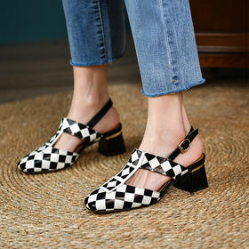 【预售5天】法式气质包头凉鞋，粗跟中跟真皮高跟鞋SY&732-30