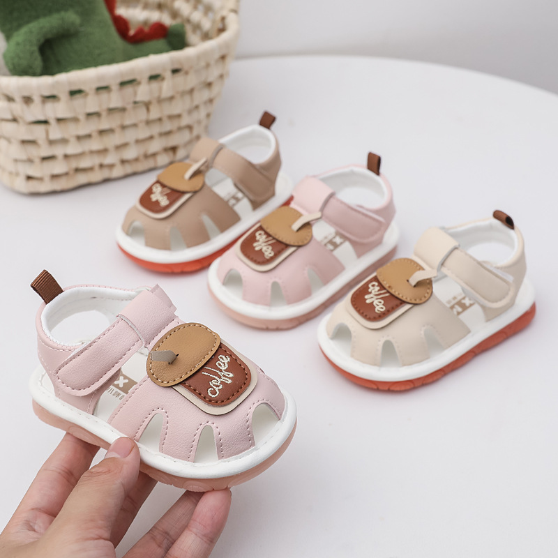 【品牌直供】小咪卡 宝宝叫叫凉鞋夏儿童鞋子宝宝鞋学步鞋软底防滑0-2岁男女婴儿16-20