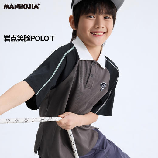 漫画家【笑脸POLO】城市轻户外吸湿速排岩点笑脸POLO短袖T夏 商品图1