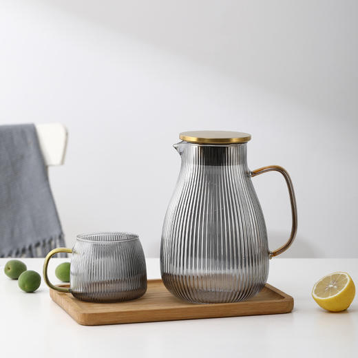 冷水壶家用高颜值客厅装凉白开水杯泡凉茶瓶冰扎壶玻璃耐高温水壶 商品图2