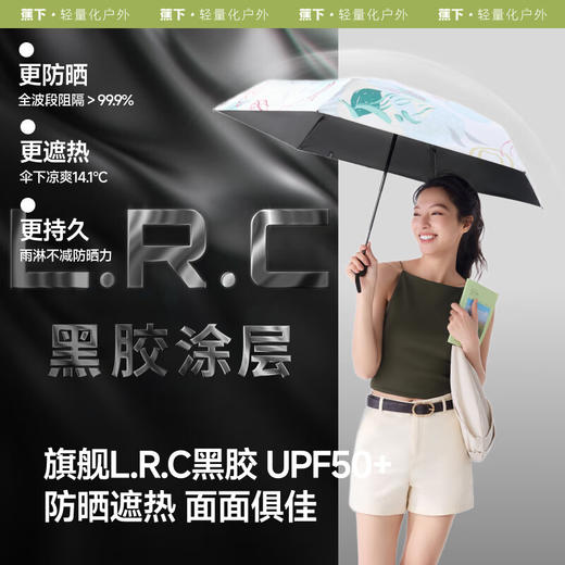 【多样屋专柜】蕉下口袋系列五折伞晴雨伞遮阳防晒UPF50+--花影 商品图4