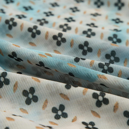 谜底薄款网纱T恤短袖女2025夏新款复古百搭圆领高弹上衣256MT6259 商品图3