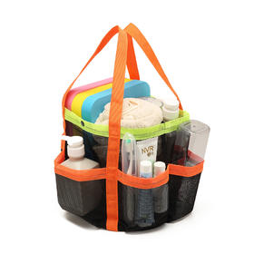 【新款】夏季沙滩游泳收纳网袋 亚马逊多口袋大容量手提袋  游泳包网口袋  五一户外沙滩游泳轻便携带包