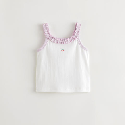 马克珍妮女童甜美花边小背心吊带 宝宝上衣2025年夏装新款550751 商品图4